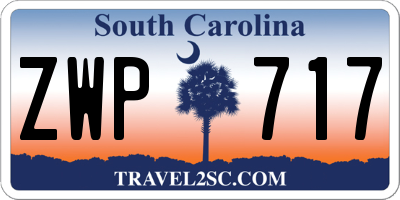 SC license plate ZWP717
