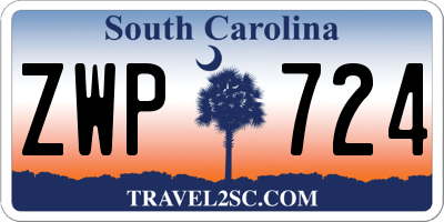 SC license plate ZWP724