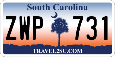 SC license plate ZWP731