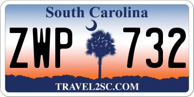 SC license plate ZWP732