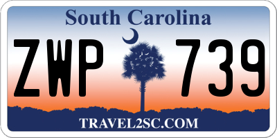 SC license plate ZWP739