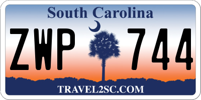 SC license plate ZWP744