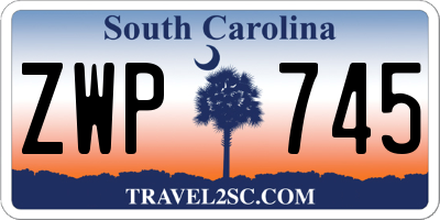 SC license plate ZWP745