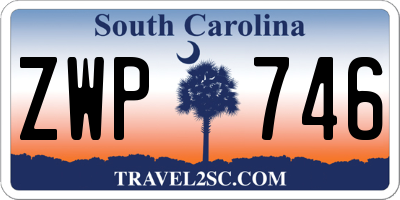 SC license plate ZWP746