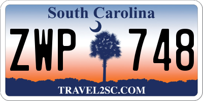 SC license plate ZWP748