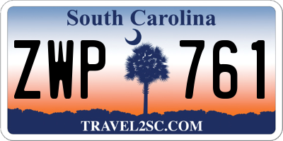 SC license plate ZWP761