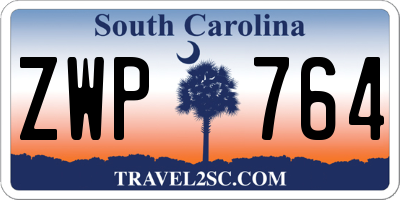 SC license plate ZWP764