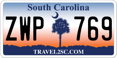 SC license plate ZWP769