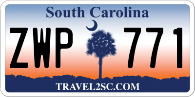 SC license plate ZWP771