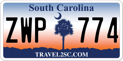SC license plate ZWP774