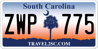 SC license plate ZWP775
