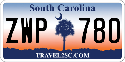 SC license plate ZWP780
