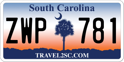 SC license plate ZWP781