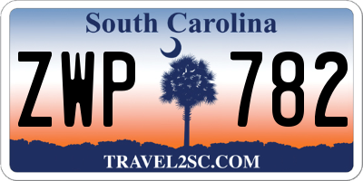SC license plate ZWP782