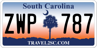 SC license plate ZWP787