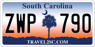 SC license plate ZWP790