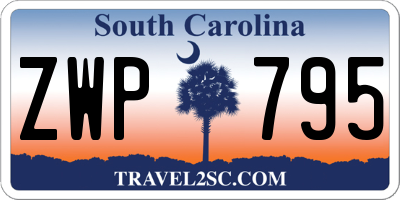 SC license plate ZWP795