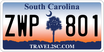 SC license plate ZWP801