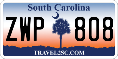 SC license plate ZWP808