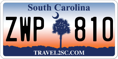 SC license plate ZWP810
