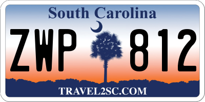SC license plate ZWP812