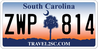 SC license plate ZWP814