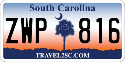 SC license plate ZWP816
