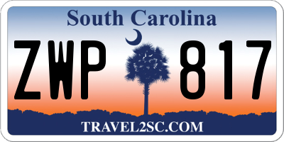 SC license plate ZWP817