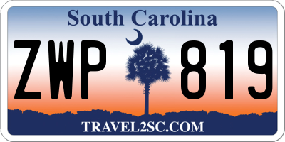 SC license plate ZWP819