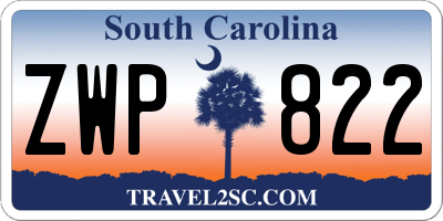 SC license plate ZWP822