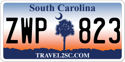 SC license plate ZWP823