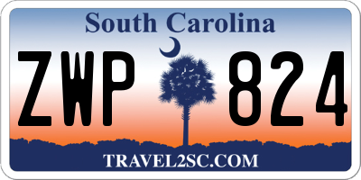 SC license plate ZWP824