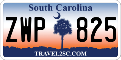 SC license plate ZWP825