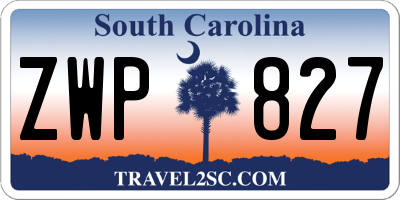 SC license plate ZWP827