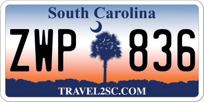 SC license plate ZWP836
