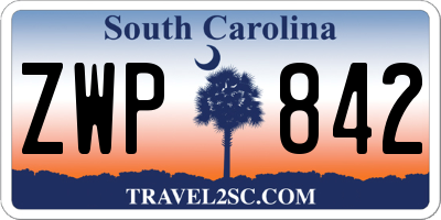 SC license plate ZWP842