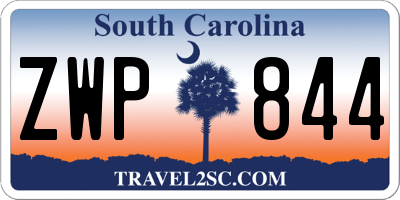 SC license plate ZWP844