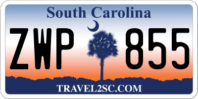 SC license plate ZWP855
