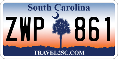 SC license plate ZWP861