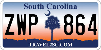 SC license plate ZWP864