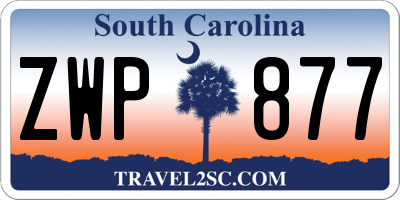 SC license plate ZWP877