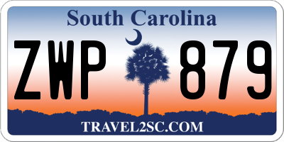 SC license plate ZWP879