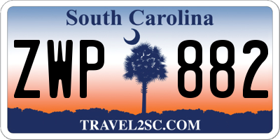 SC license plate ZWP882