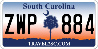 SC license plate ZWP884