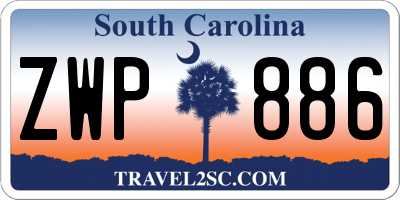 SC license plate ZWP886