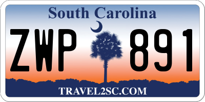 SC license plate ZWP891