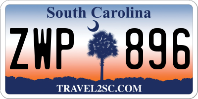 SC license plate ZWP896