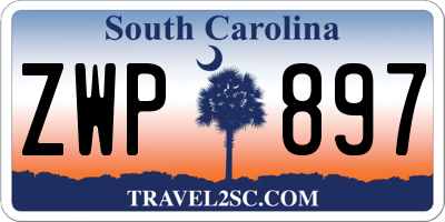 SC license plate ZWP897