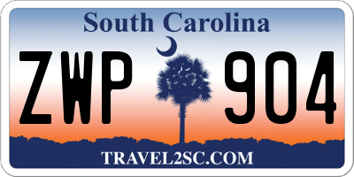 SC license plate ZWP904