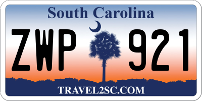 SC license plate ZWP921
